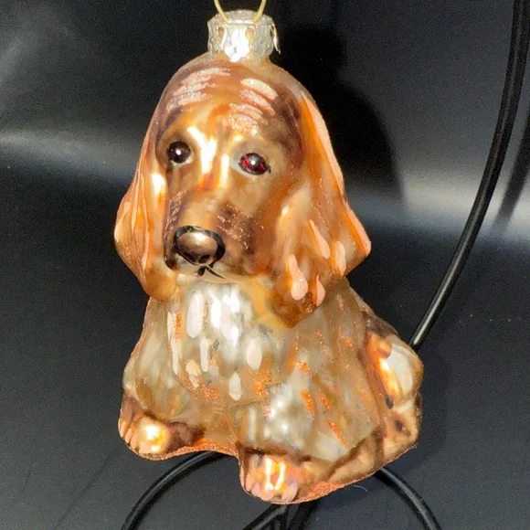 “Famous-Barr” Gold Dog Ornament - Cocker Spaniel - Picture 7 of 7